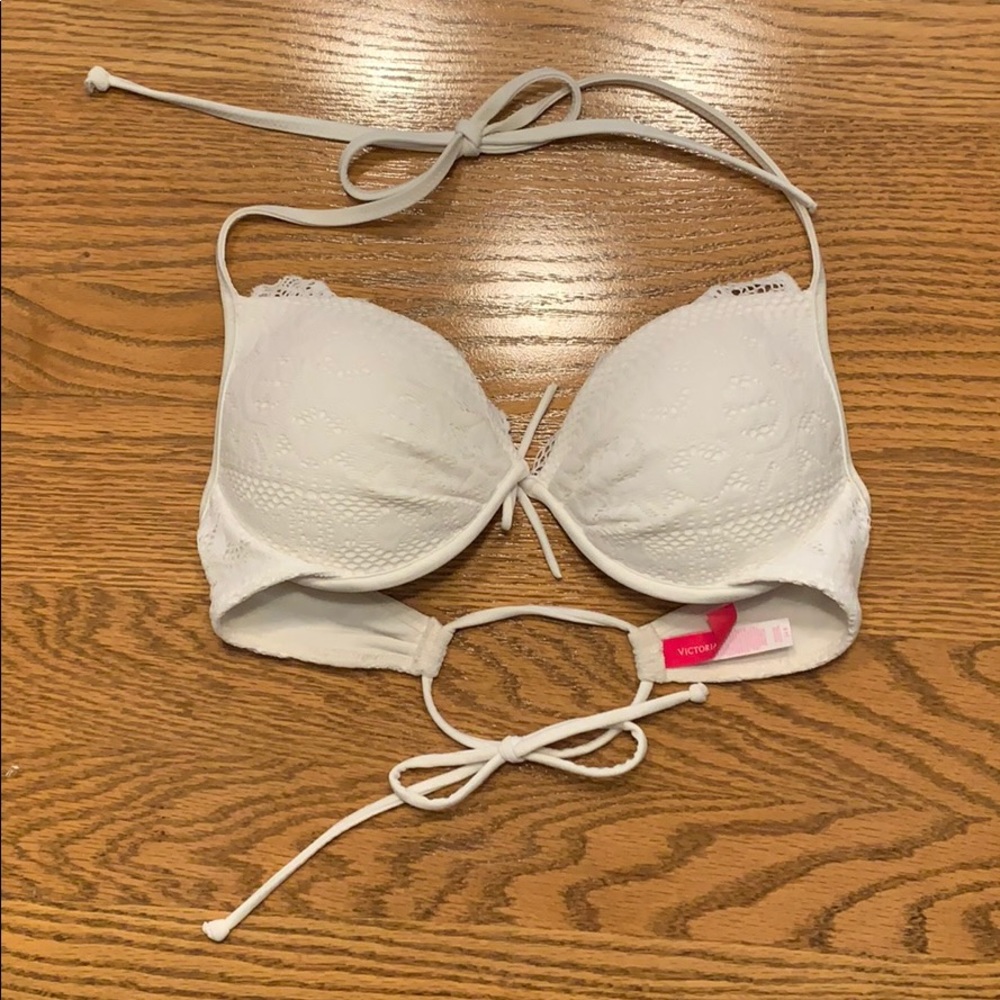 Victoria secret white lace swim top